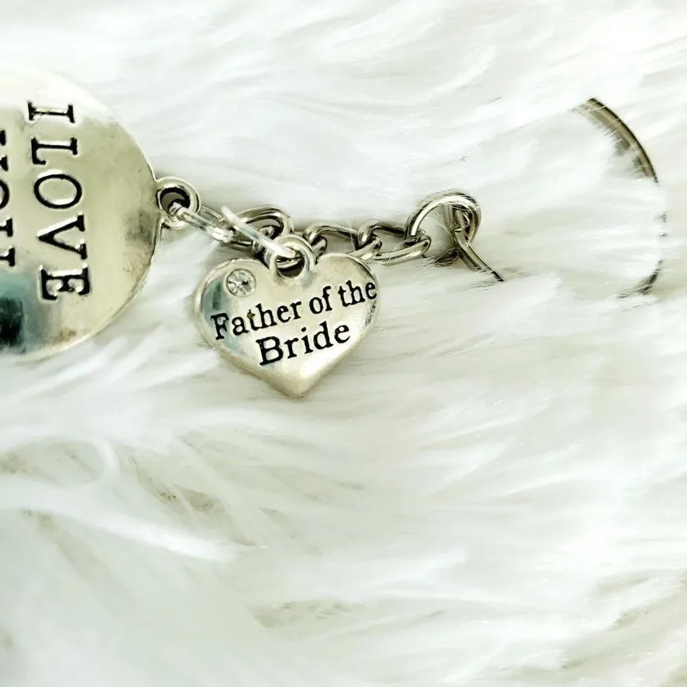 Father of the Bride Keychain, Wedding Keepsake Gift